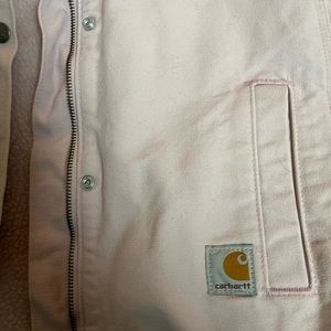 Light pink Sherpa lined Carhartt vest